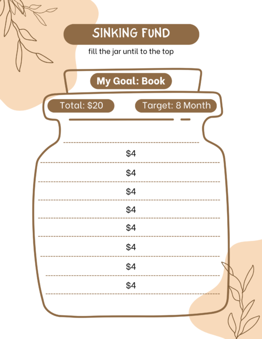 Sinking funds tracker