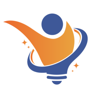 Vibrant logo symbolizing innovation with dynamic colors and playful elements for creative industries.